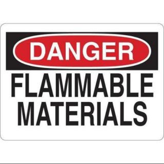 CONDOR Y4034638 Danger Sign, Plastic, Flammable Materials