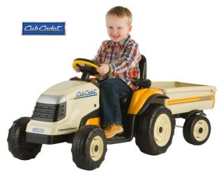 Peg Perego Cub Cadet Lawn Tractor & Trailer Battery Powered Riding Toy
