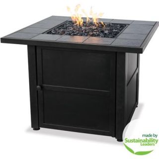 UniFlame LP Gas Ceramic Tile Fire Pit Table