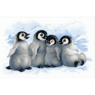 Funny Penguins Counted Cross Stitch Kit 15.75X9.75 14 Count
