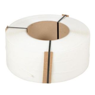 Vestil 12,900 ft. Roll 9 in. x 8 in. Core White Poly Strapping ST 38 9X8 WH