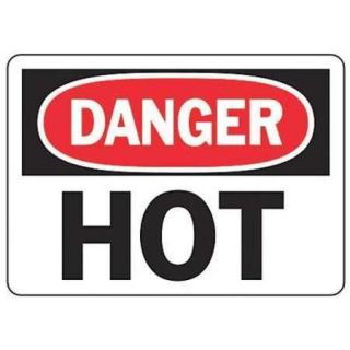 ACCUFORM SIGNS MCPG019VA Danger Sign, 7 x 10In, R and BK/WHT, AL, Hot