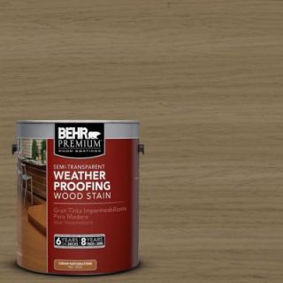 BEHR Premium 1 gal. #ST 153 Taupe Semi Transparent Weatherproofing Wood Stain 507701