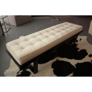 Decenni Custom Furniture Off white Velvet Upholstered Bench