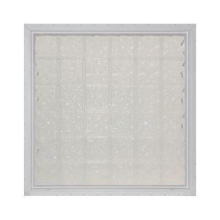 Pittsburgh Corning LightWise Decora White Vinyl New Construction Glass Block Window (Rough Opening: 40.9375 in x 40.9375 in; Actual: 39.9375 in x 39.9375 in)