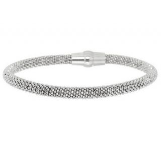 VicenzaSilver Sterling Wrapped Diamond Cut Bead Bracelet   J285516 —