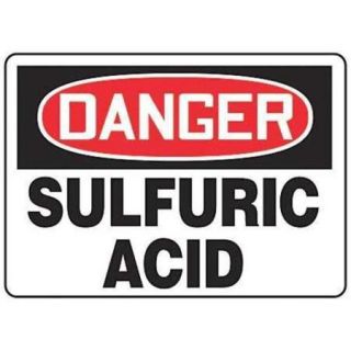 ACCUFORM SIGNS MCHG014VA Danger Sign, 10 x 14In, R and BK/WHT, AL