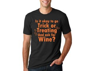Ask For Wine When You're Trick Or Treating T Shirt Funny Halloween Tee L