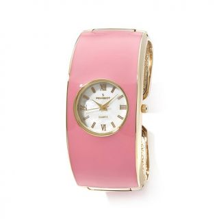 Peugeot Enameled Goldtone Cuff Watch   7682830