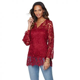 Colleen Lopez "A Real Romantic" Crochet Top   7928447