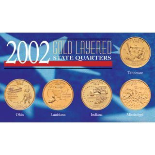 American Coin Treasures 2002 Gold layered Statehood Quarters