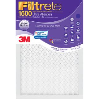 Filtrete Ultra Allergen Reduction Electrostatic Pleated Air Filter (Common: 10 in x 20 in x 1 in; Actual: 9.7 in x 19.6 in x 0.78125 in)