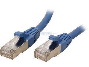 Coboc CY CAT6A STP 100 BL 100 ft. Cat 6A Blue Color Shielded 550Mhz PIMF Network Cable