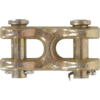 1/4   5/16 in. Zinc and Yellow Dichromate Plated Forged Steel Double Clevis Link (3 Pack) 322074