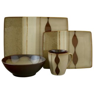 Sango Prelude Brown 16 piece Stoneware Set   Shopping