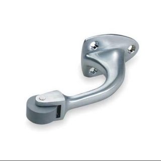ROCKWOOD 455.26D Curved Roller Stop, Satin Chrome, Screw In