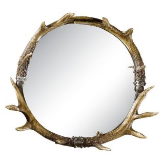 Uttermost Stag Horn Round Mirror