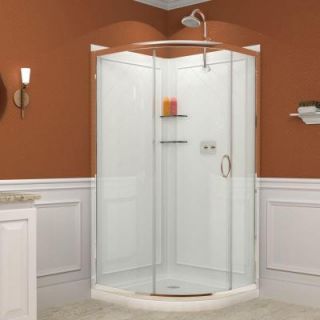 DreamLine Solo 31 3/8 in. x 31 3/8 in. x 72 in. Framed Sliding Shower Enclosure in Chrome with Shower Base and Backwalls DL 6155 01CL