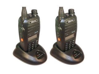 2 Pack 5 Watt UHF 450 520MHZ Two Way Radio For Retail Use   2 Year Warranty