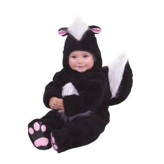 Infant Velvet Panne Skunk Costume