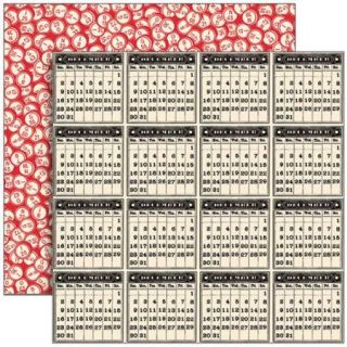 Christmas 2012 Double Sided Paper 12"X12" Calendar