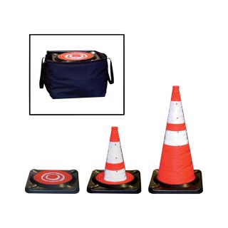 Dicke Collapsible Safety Cones — 5-Pk., 28in. H., Model# CC5B  Traffic Cones