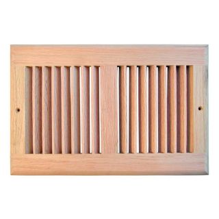 Accord Oak Unfinished Oak Wood Louvered Sidewall/Ceiling Grilles (Rough Opening: 10 in x 6 in; Actual: 11.5 in x 7.5 in)