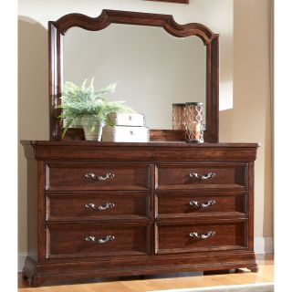 Signature Triple 6 Drawer Dresser   Rich Dark Brown