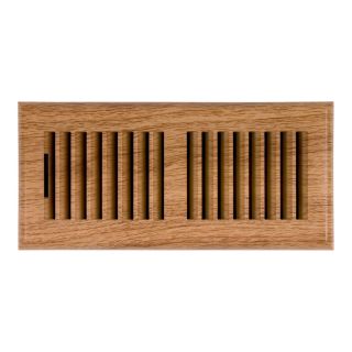 Accord Oak Louvered Oak Look ABS Resin Floor Register (Rough Opening: 2 in x 12 in; Actual: 3.6 in x 13.42 in)