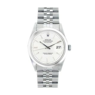 Pre Owned Rolex Mens Datejust Stainless Steel Silver Dial Automatic