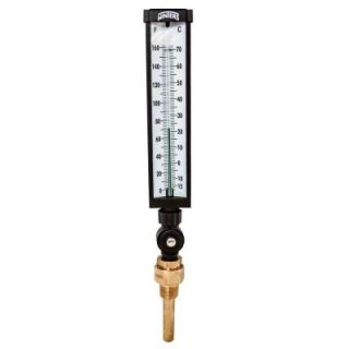 Winters Instruments 9 in. Aluminum Industrial Thermometer with 3/4 in. NPT Lead Free Brass Thermowell and Temperature Range of 0 to 160 F/C TIM103ALF