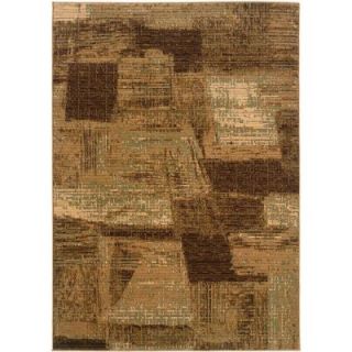 LR Resources Contemporary Light Brown and Cream Rectangle 9 ft. 2 in. x 12 ft. 5 in. Plush Indoor Area Rug OPULE80953BWC92C6