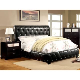 Furniture of America Emmaline Black 2 Piece Bluetooth Bed and