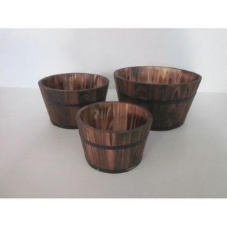 Screen Gems 3 Piece Round Pot Planter Set