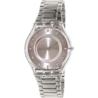 Swatch Womens Skin SFK393G Silver Stainless Steel Swiss Quartz Watch
