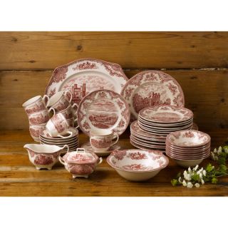 Johnson Brothers Old Britain Castle Pink 45 piece Set  