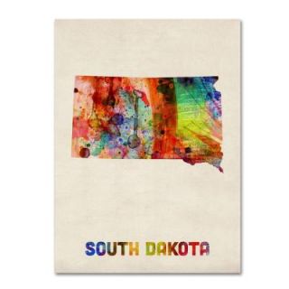 Trademark Fine Art 18 in. x 24 in. South Dakota Map Canvas Art MT0368 C1824GG