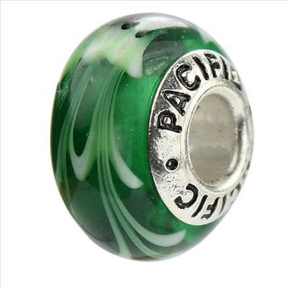 Sterling Silver Intimate Pacific Murano style Glass Bead