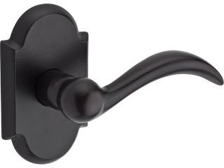 Baldwin Hardware PS.ARC.R.RAR.481 Reserve Arch Passage Lever with Rustic Arch Rose in Dark Bronze Finish