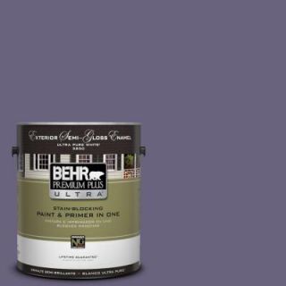 BEHR Premium Plus Ultra 1 gal. #650F 6 Victorian Iris Semi Gloss Enamel Exterior Paint 585301