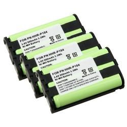 INSTEN Compatible Ni MH Battery for Panasonic HHR P104 (Pack of 3