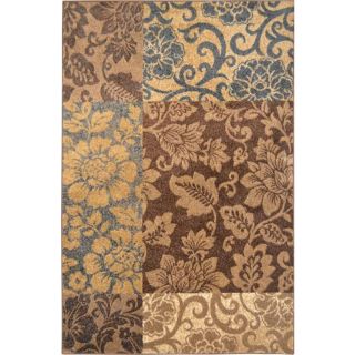 Home Dynamix Reaction Brown and Blue Rectangular Indoor Woven Throw Rug (Common: 4 x 6; Actual: 39 in W x 55 in L)