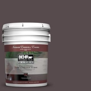 BEHR Premium Plus Ultra 5 gal. #N100 7 Aubergine Eggshell Enamel Interior Paint 275305