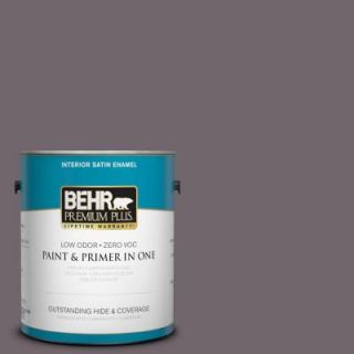 BEHR Premium Plus 1 gal. #N570 5 Curtain Call Satin Enamel Interior Paint 730001