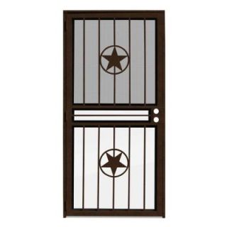 Unique Home Designs 28 in. x 80 in. Lone Star Copperclad Recessed Mount All Season Security Door with Insect Screen and Glass Inserts 1U0370NN0CCGLA