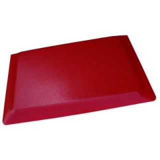 Rhino Anti Fatigue Mats Hide Pebble Brushed Red Surface 24 in. x 36 in. Vinyl Kitchen Mat RHK2436SNRS