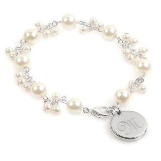 Silver Overlay FW Pearl Romance Bracelet (8 mm) A