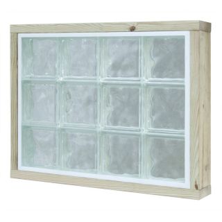 Pittsburgh Corning LightWise Hurricane Resistant Decora Wood New Construction Glass Block Window (Rough Opening: 35.75 in x 83 in; Actual: 34.75 in x 82 in)