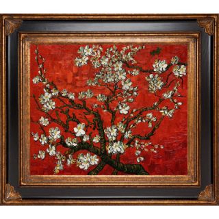Branches of an Almond Tree in Blossom (Red) by Van Gogh Framed Hand