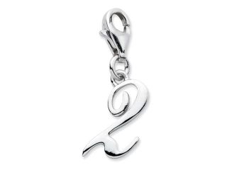 Sterling Silver Number 2 w/Lobster Clasp Charm